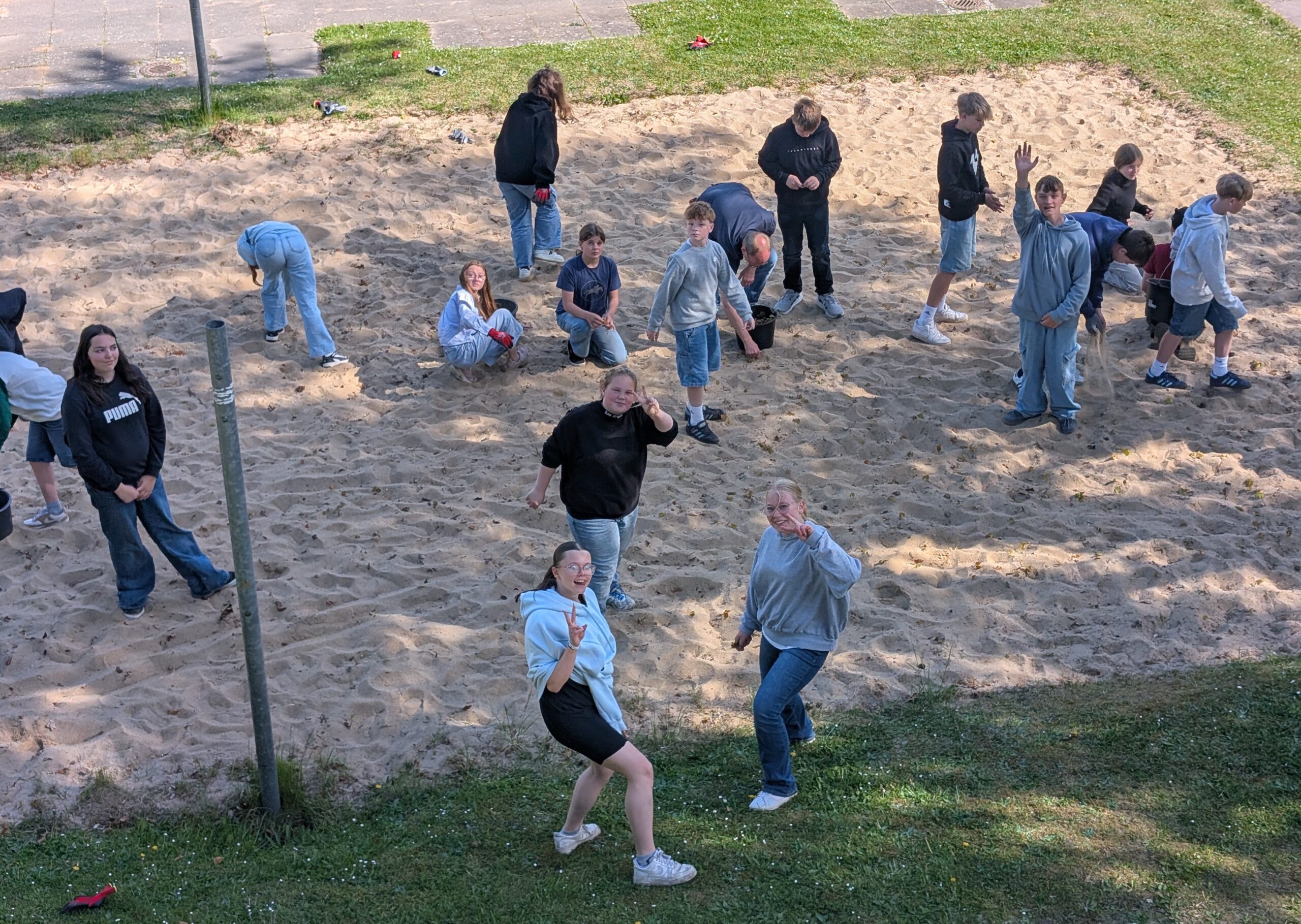 Aus der Ahornplantage wird wieder ein Beachvolleyball-Feld